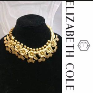 Elizabeth Cole flower choker necklace